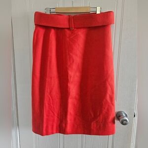 Elegant Orange Women's Skirt J Crew Size 10 . 100% Wool